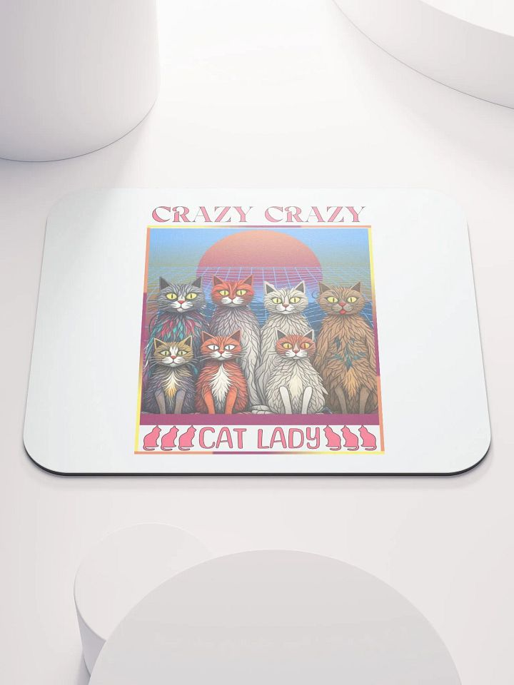 Crazy Crazy Cat Lady Mouse Pad product image (1)