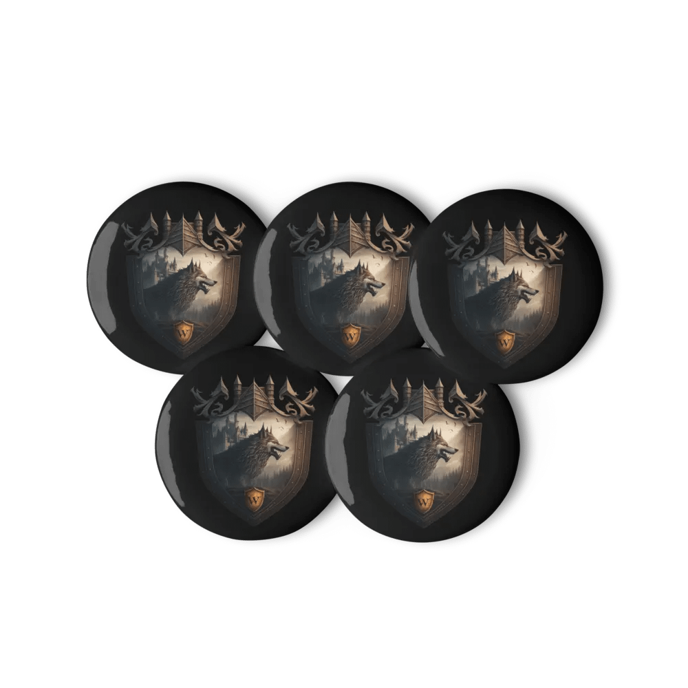 Button 5 Pack Wolves Haven Crest product image (4)