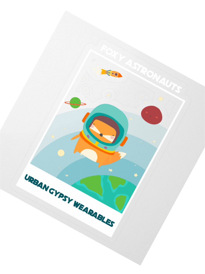 Cosmic Fox Astronaut Kiss Cut Stickers product image (2)
