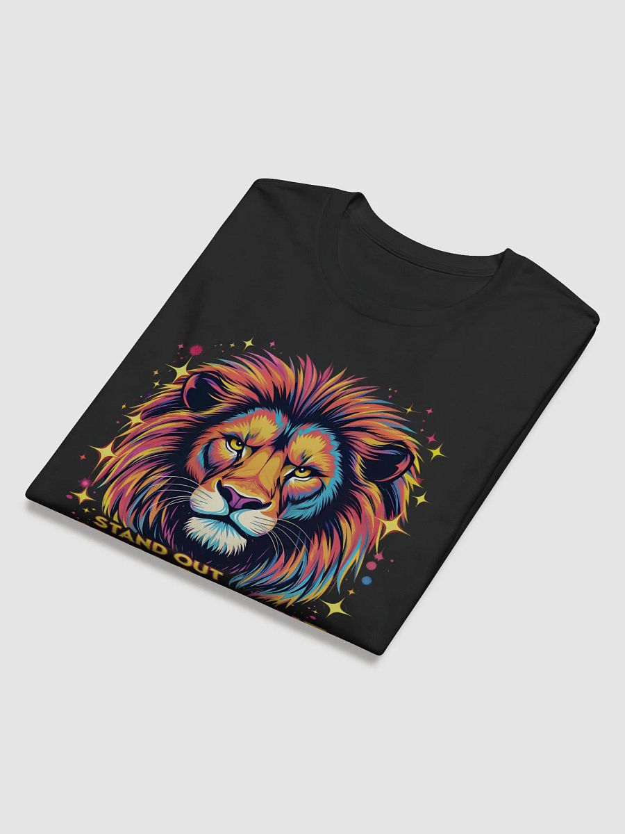 Colorful Neon Lion Long Sleeve Shirt - Stand Out Stay Bright Graphic Tee - Bold Animal Art Cotton Top product image (6)