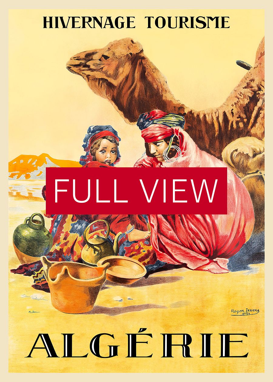 Algeria, French poster, 1924 — retro vintage travel poster, retro travel art, retro travel wall art product image (3)