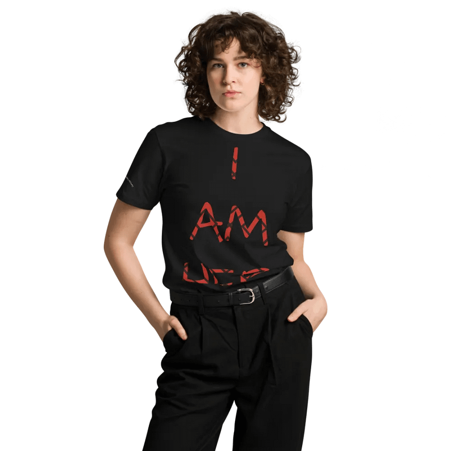 Red & Black Striped 'I AM HER' Unisex T-Shirt product image (1)