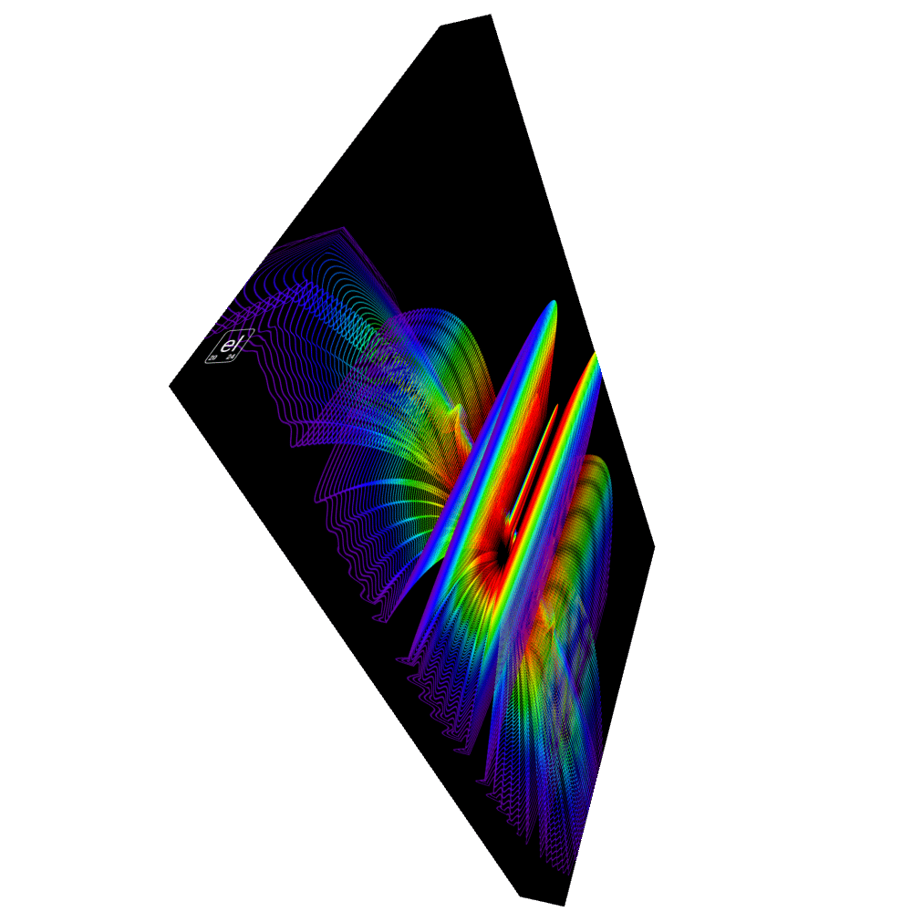 Sparse Spectral Spaceport Lambda - Diffraction Curves Physics Art Canvas Print product image (4)