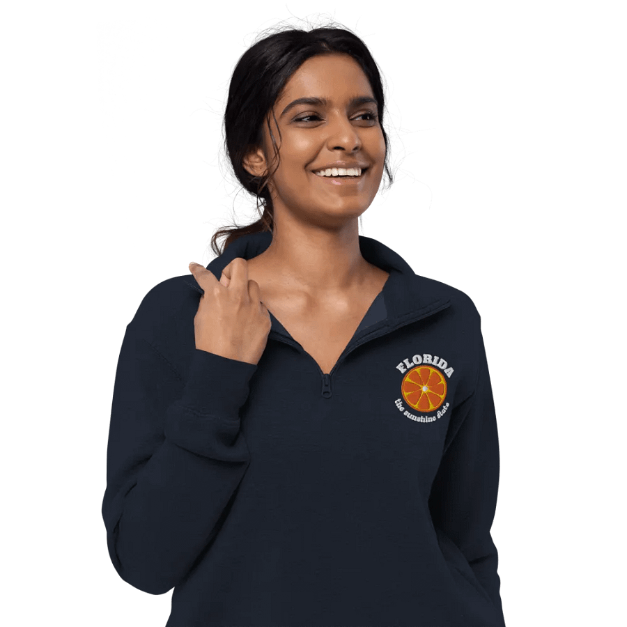 Florida Orange Slice Embroidery Half Zip product image (26)