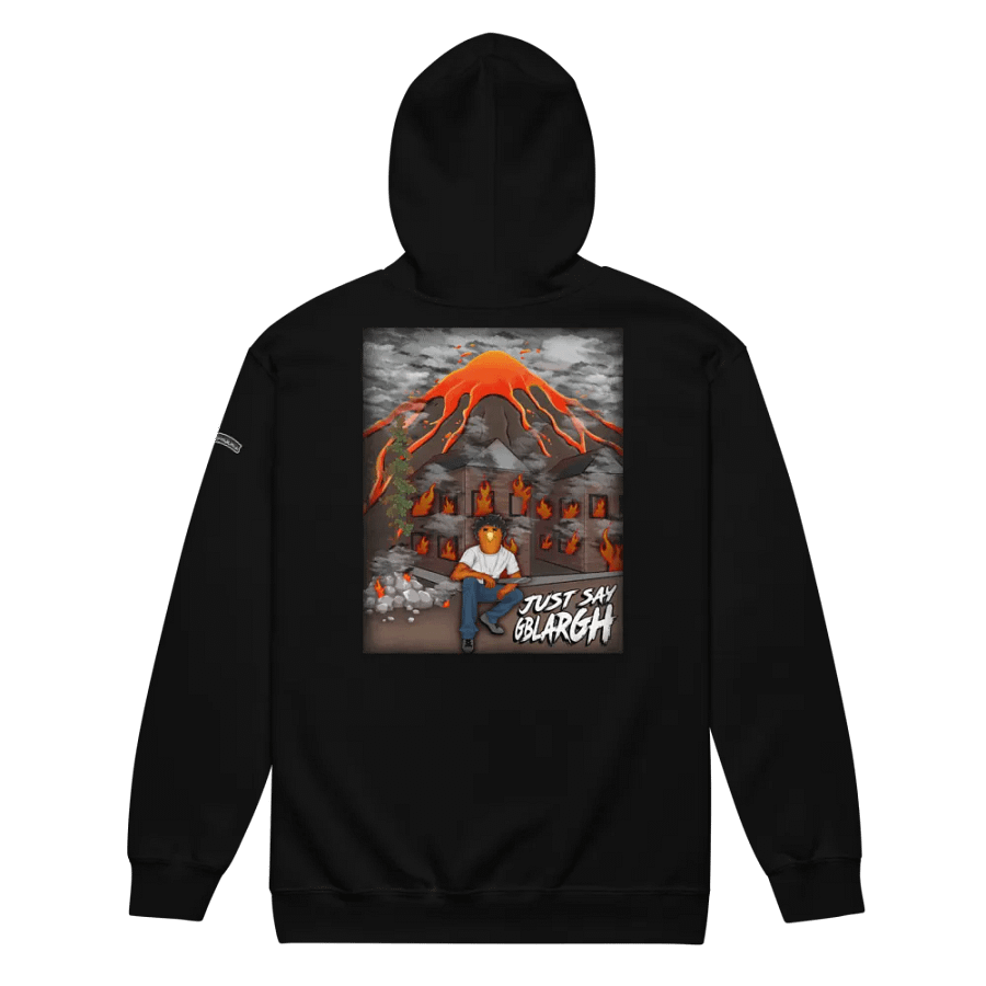 Just Say Gblargh! Distressed Art Hoodie product image (15)