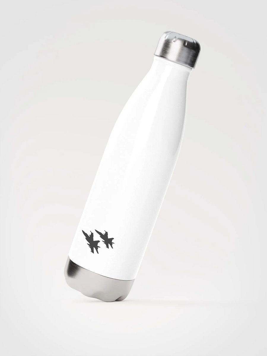 Twin Hornets Logo Water Bottle, White product image (2)