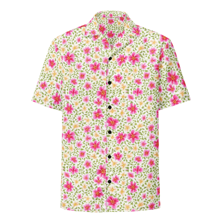 Floral Pattern Impatiens Flowers Hawaiian Shirt product image (1)