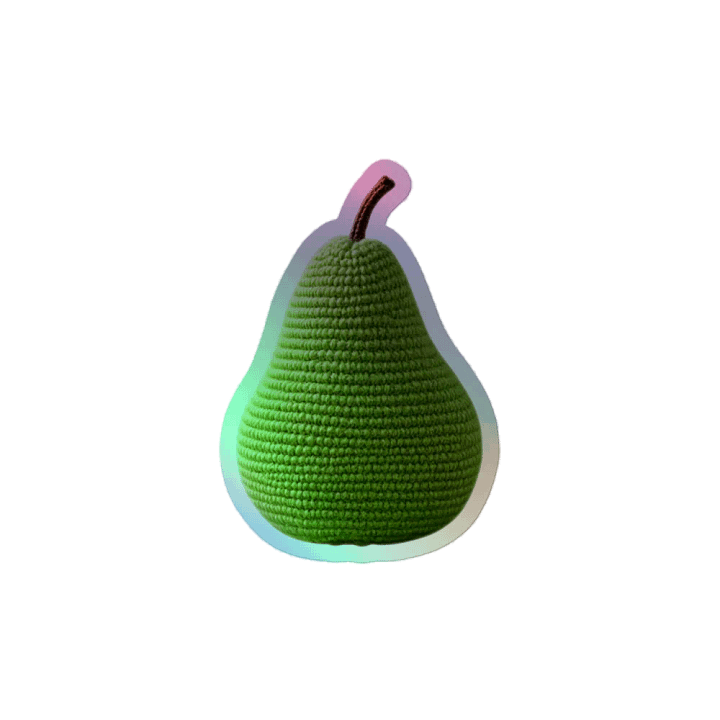CozyAvocado Kiss-Cut Holographic Sticker Sheet Pear #1 product image (2)