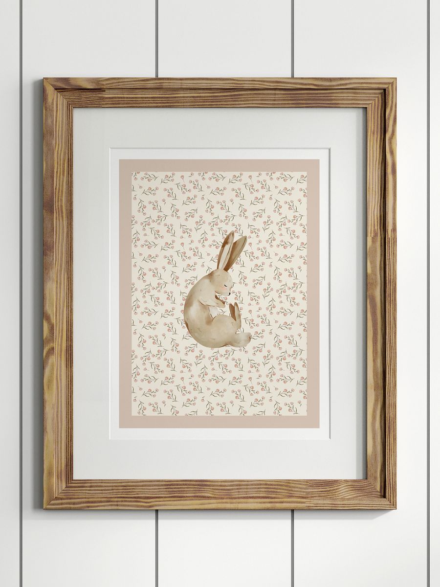 Boho Bunny Nursery Print 5 product image (1)