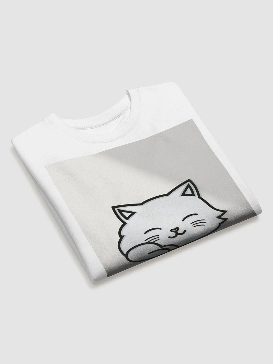 Cozy Cat Nap – A minimalistic sweatshirt with a cute sleeping cat illustration product image (33)