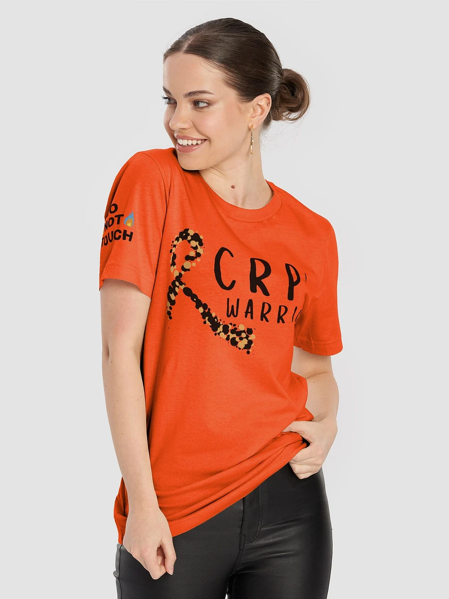LIMITED EDITION- CRPS Warrior Bubble Ribbon Do Not Touch RIGHT Arm 'Supersoft' Orange T-Shirt product image (8)