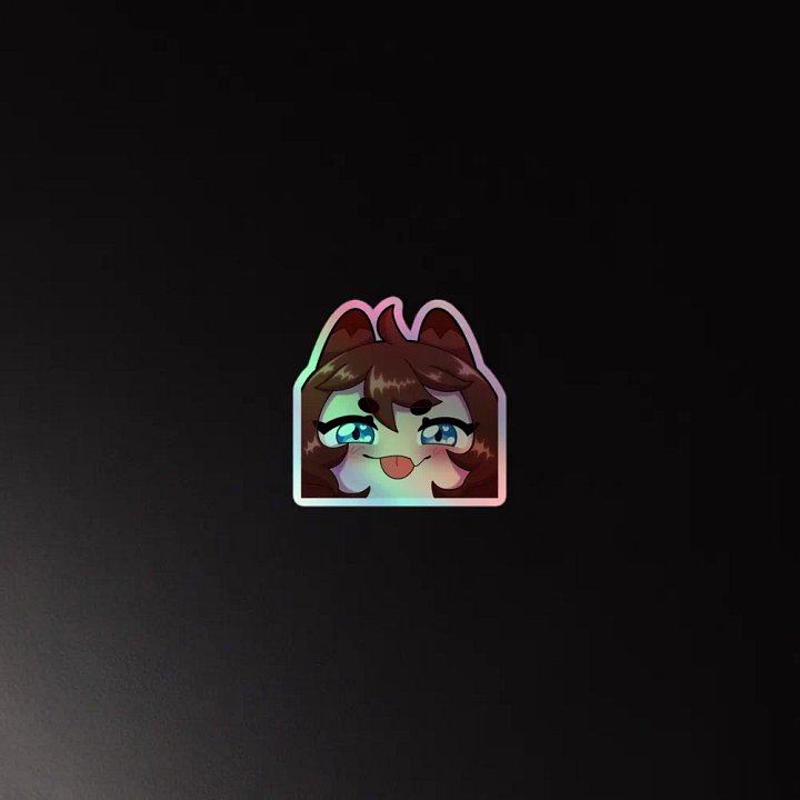 Wolfy Smug Blep Holo Sticker product image (2)