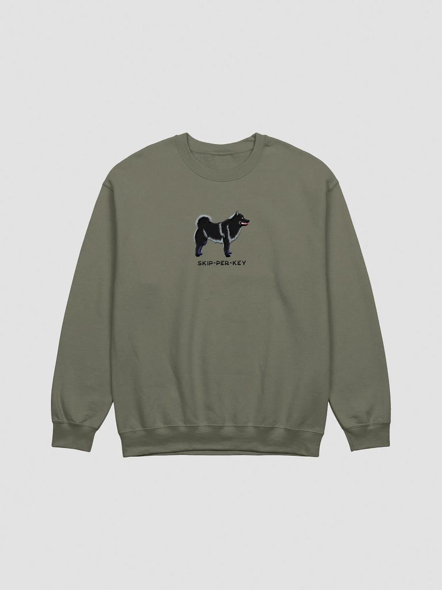 Skip-Per-Key Sweatshirt (Embroidered) of a Schipperke(Black) product image (7)