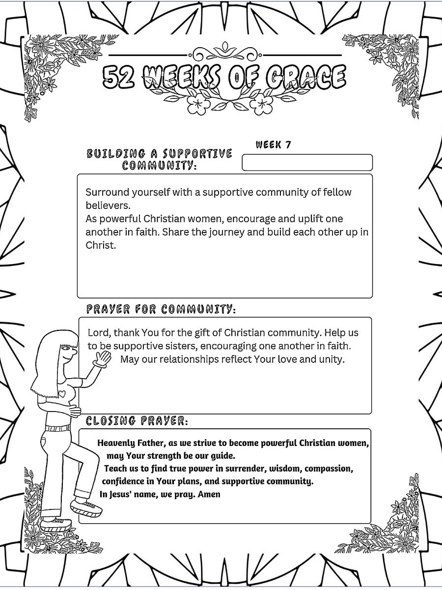 52 Weeks of Grace Christian Coloring Devotional product image (8)