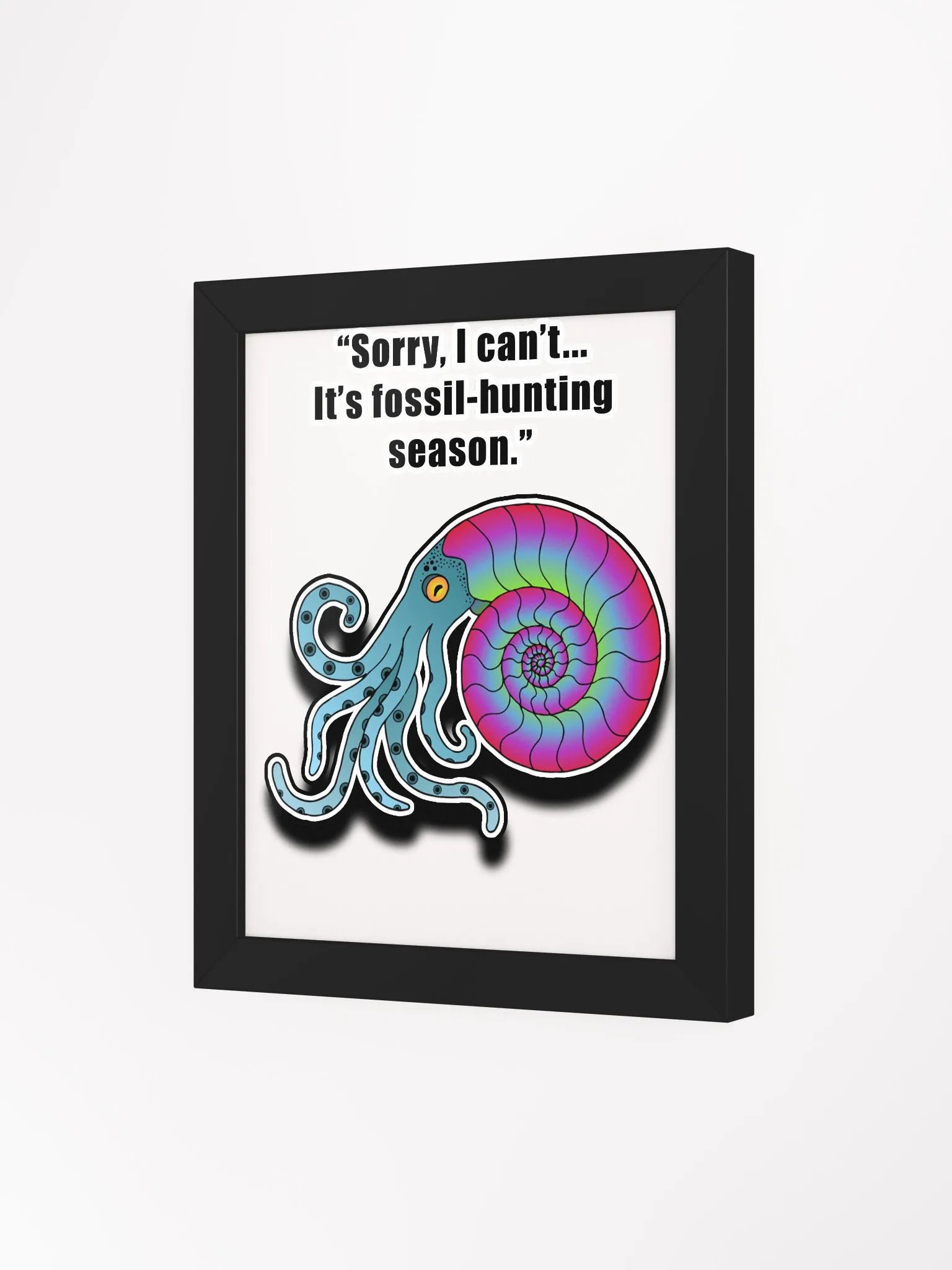 Spiral Ammonite Fossil-Hunting Season Poster product image (5)