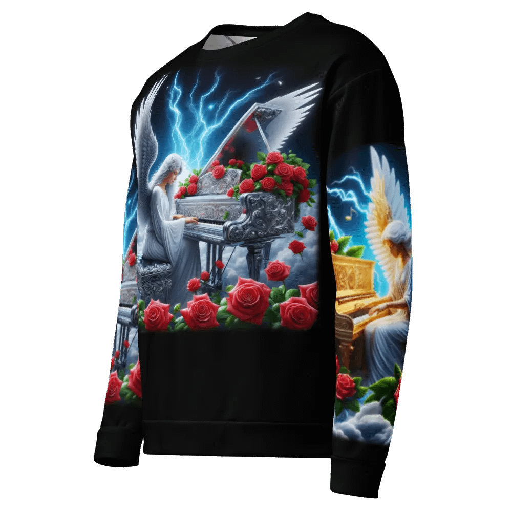 Angels making Music with a Piano - All-Over Unisex Sweatshirt #28 product image (7)