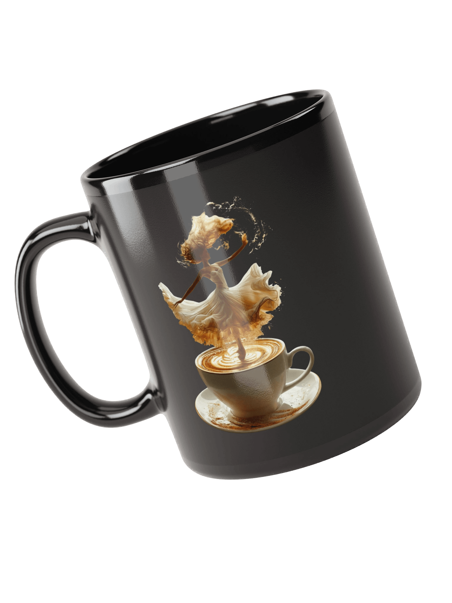 Dancing Woman Black Coffee Mug product image (4)