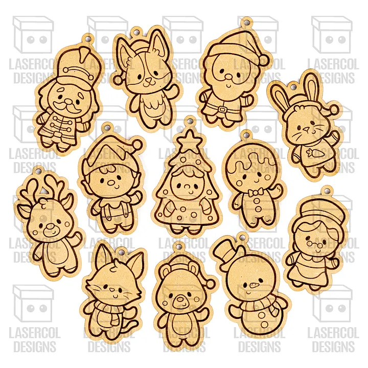 Christmas Ornaments Bundle Set 2 (+60) - Laser Cut Files product image (2)
