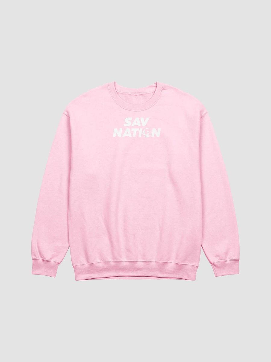 Sav Nation White Logo Gildan Crewneck Sweatshirt product image (18)