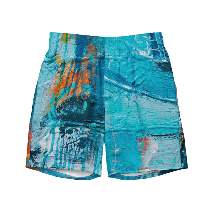 original painting by b. reters printed on men´s swimwear, beautiful blues product image (2)