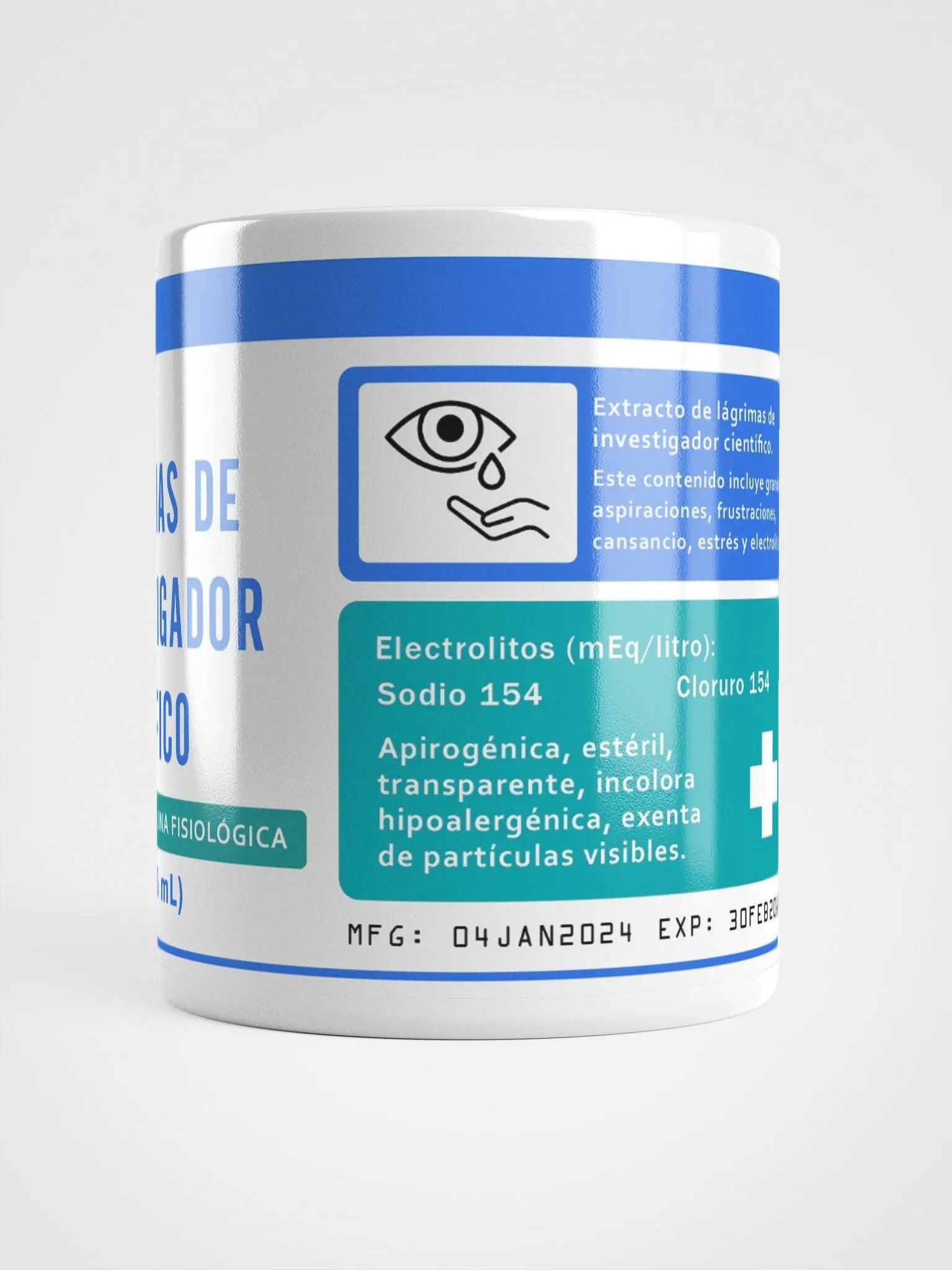 "Lágrimas de investigador científico" (SPANISH) Ceramic mug product image (4)