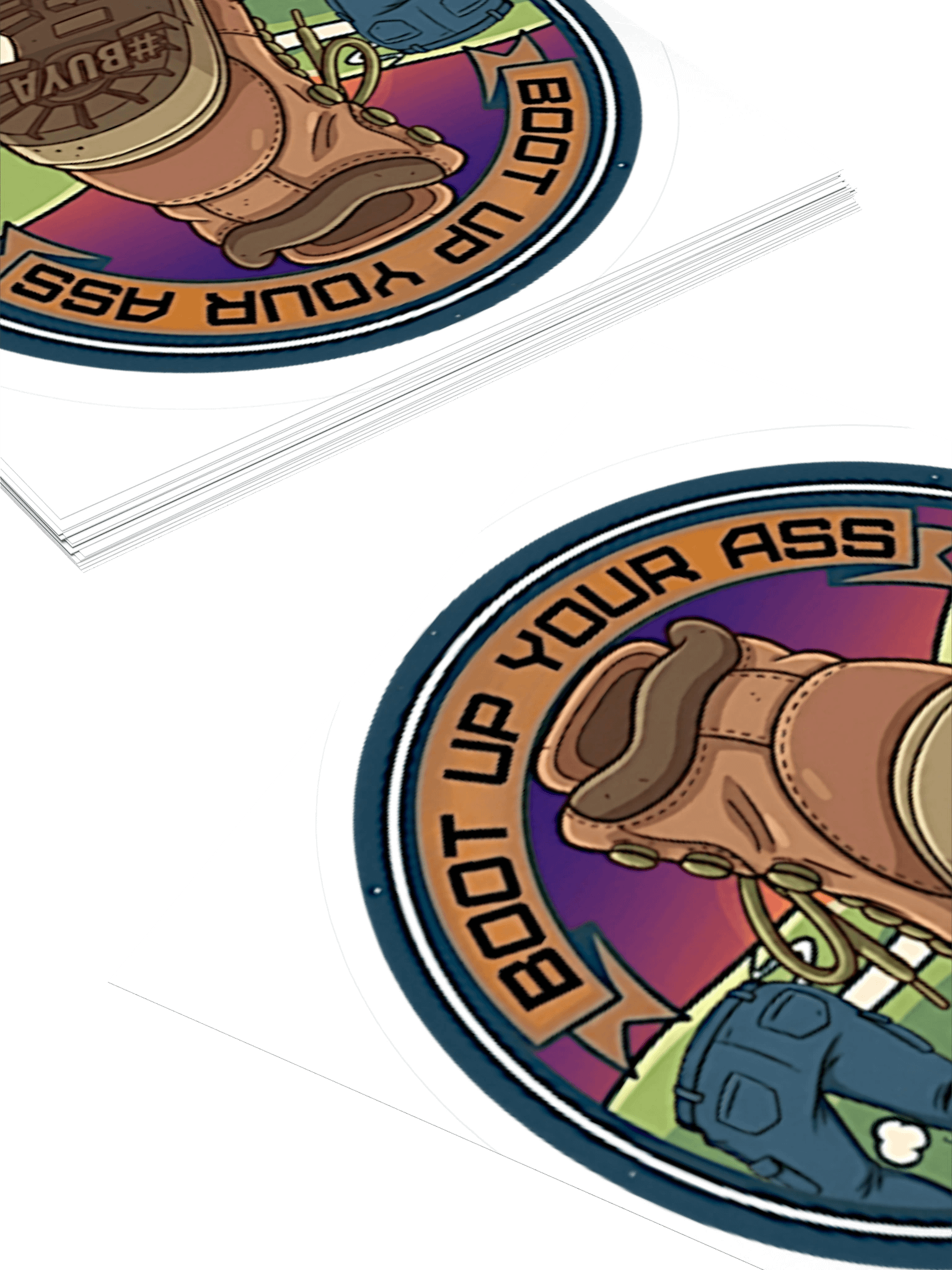 Boot Up Your Ass Kiss Cut Stickers product image (4)