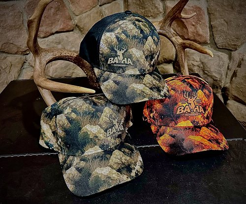 Baha Clifffade on custom hats now!  All camo, camo and black, and Blaze Camo.  Really happy how these turned out! 

#bahaoutd...
