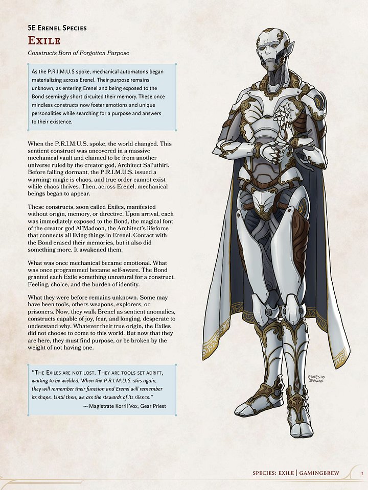Exile | 5E Species product image (2)