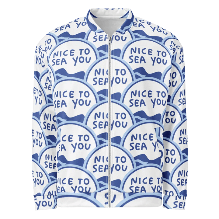 Wave of Words Bomber Jacket product image (1)