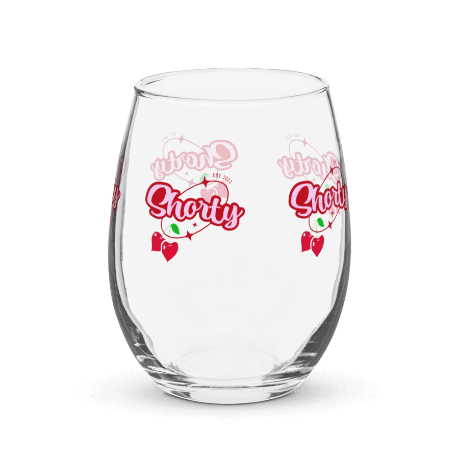 Miss Shorty Heart Shaped Cherries Logo Wine Glass product image (3)