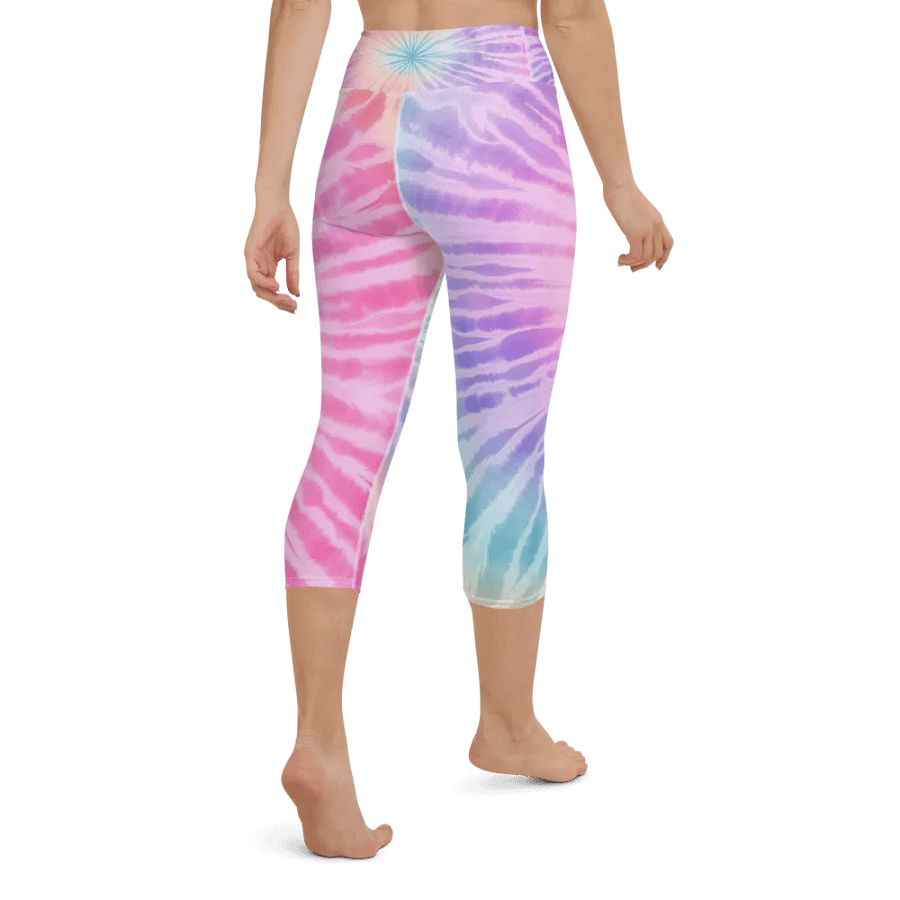 Pastel Radiance Tie-Dye Yoga Capri Leggings product image (3)