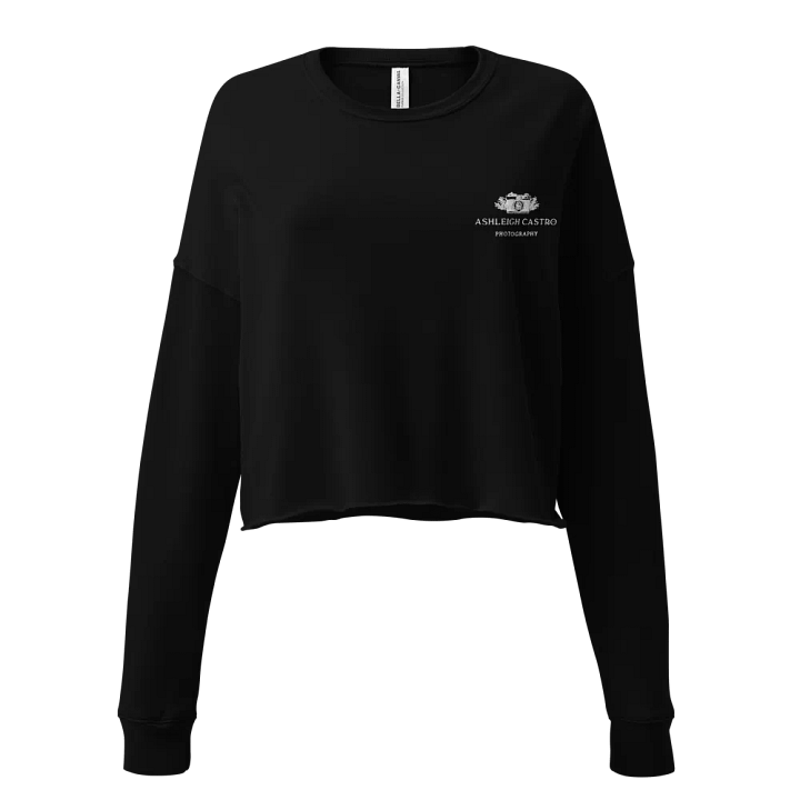 Botanical Camera Logo Crop Top Sweatshirt (White Logo) product image (2)