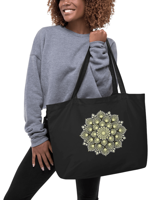 Yellow Dot Mandala Organic Cotton Tote product image (1)