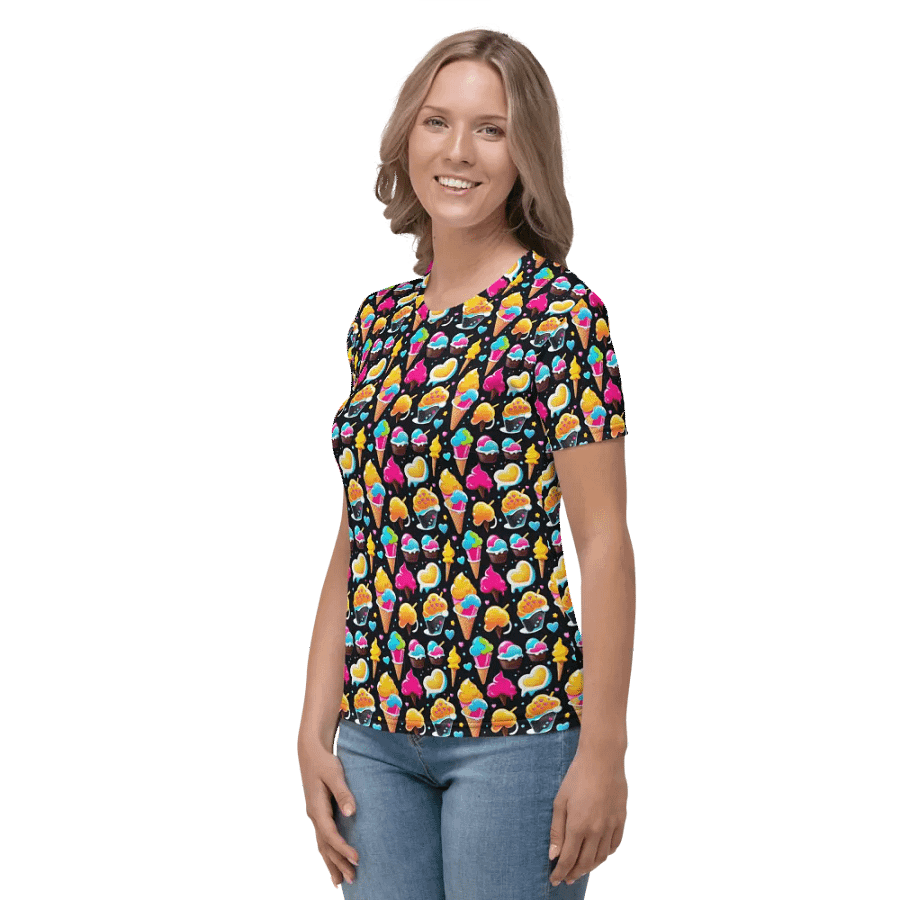 Ice Cream Pattern All Over Print T-shirt product image (5)