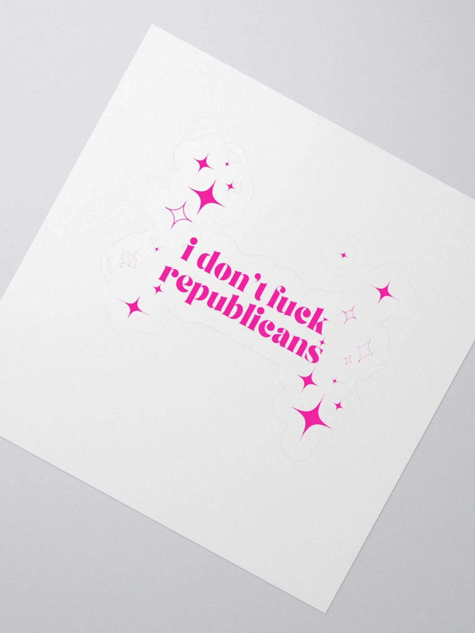 I don't fuck republicans sticker product image (2)