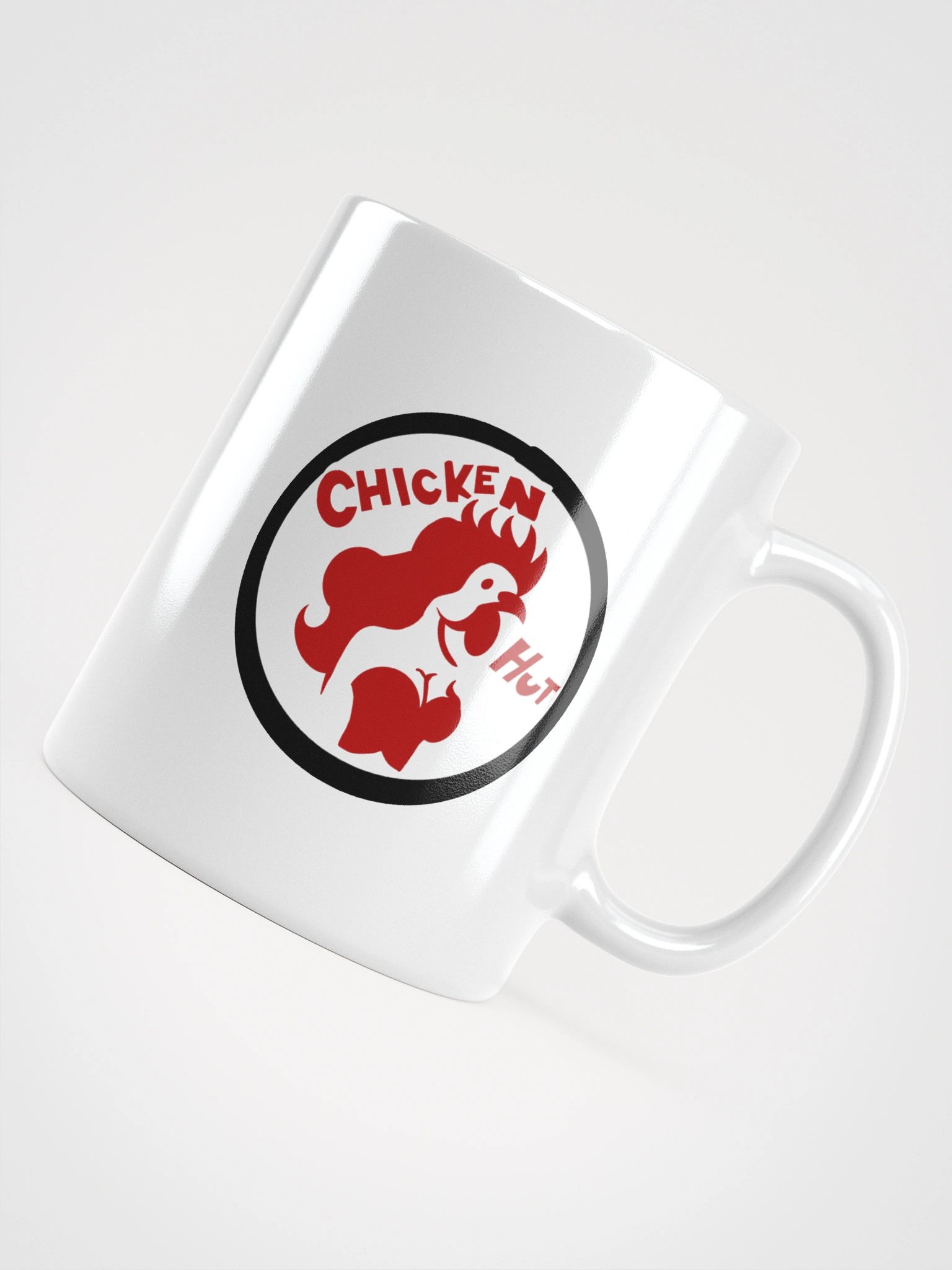 The Chicken Hut Logo White Glossy Mug product image (13)