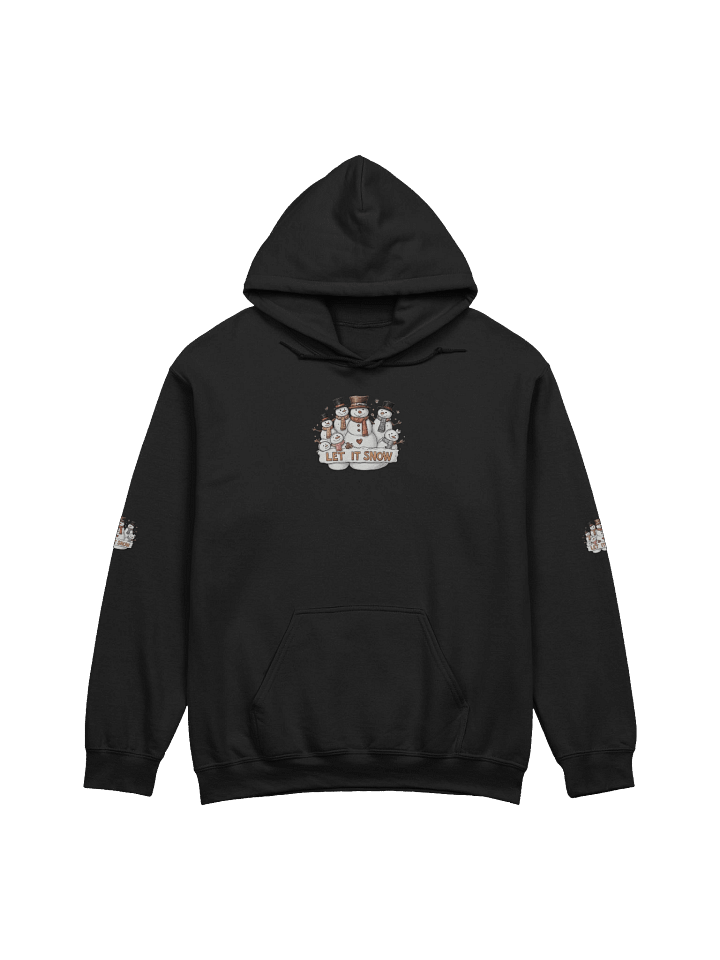 Let It Snow Typography Snowman Hoodie product image (6)