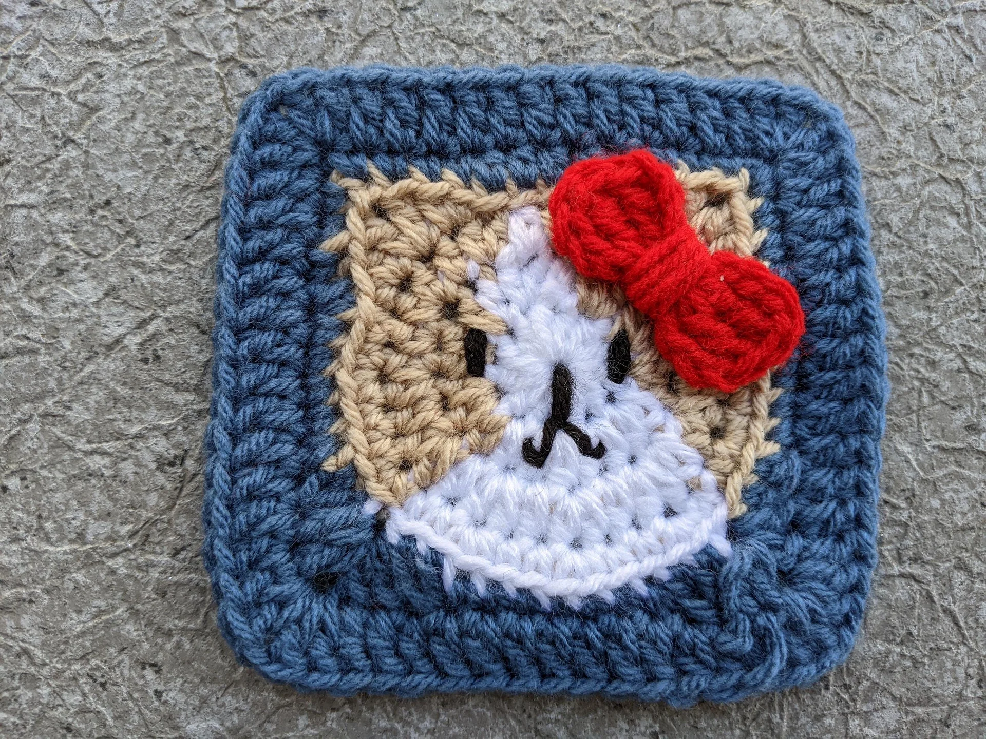 Crochet Cat (Kitty) Face Granny Square Pattern product image (5)