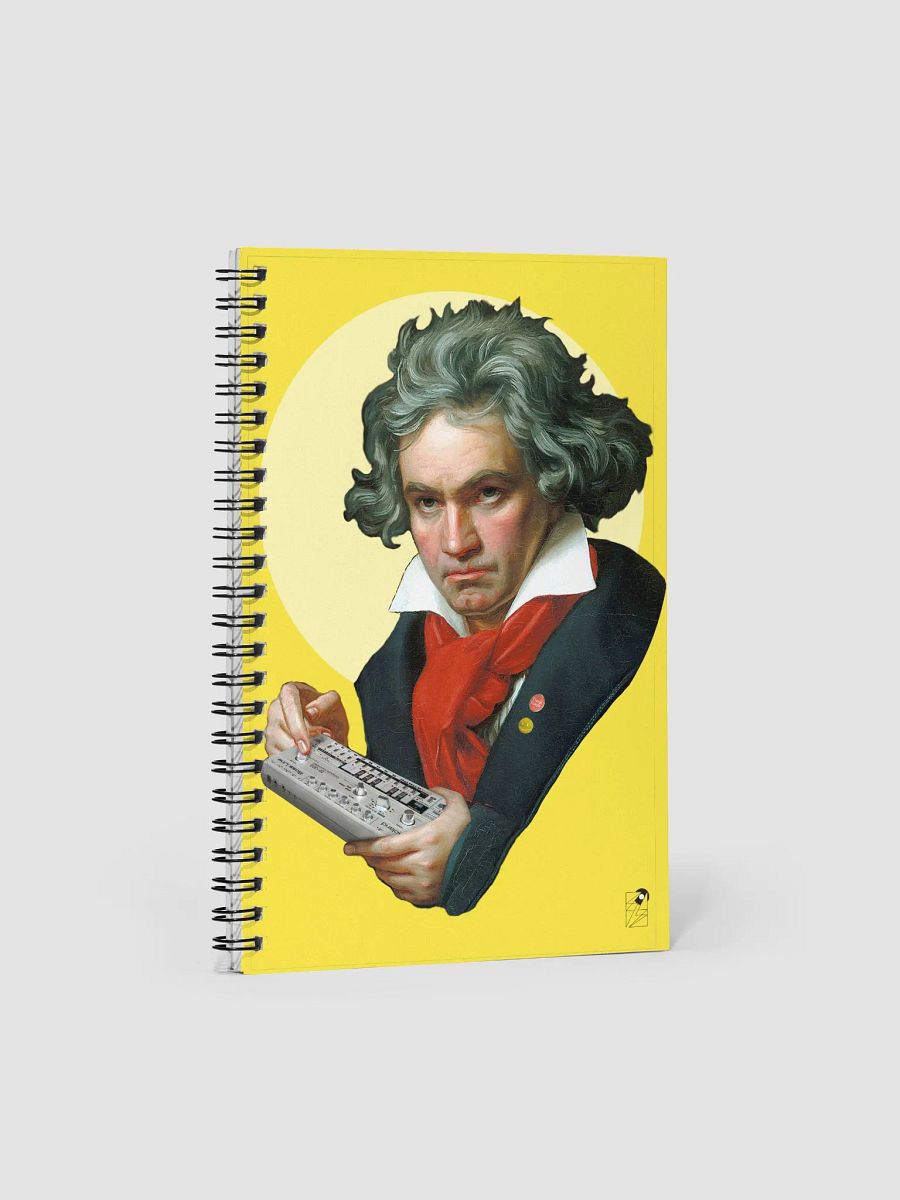 Roland van Beethoven by Frank Fonik, EDM Techno Spiral Notebook product image (3)