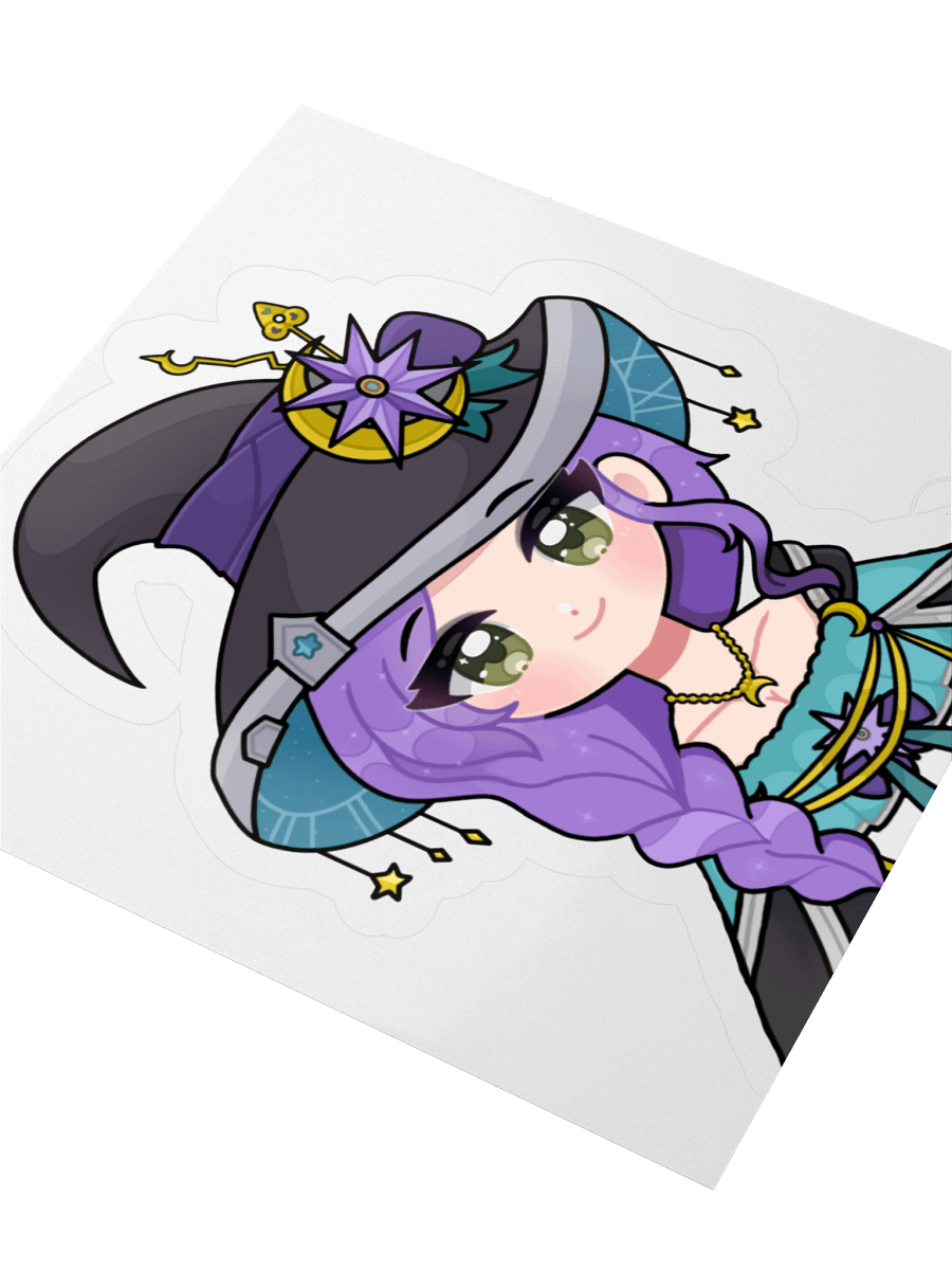 "Small Smiles" Chibi Moon Witch Starfire Big Sticker (Hair Braided) product image (6)