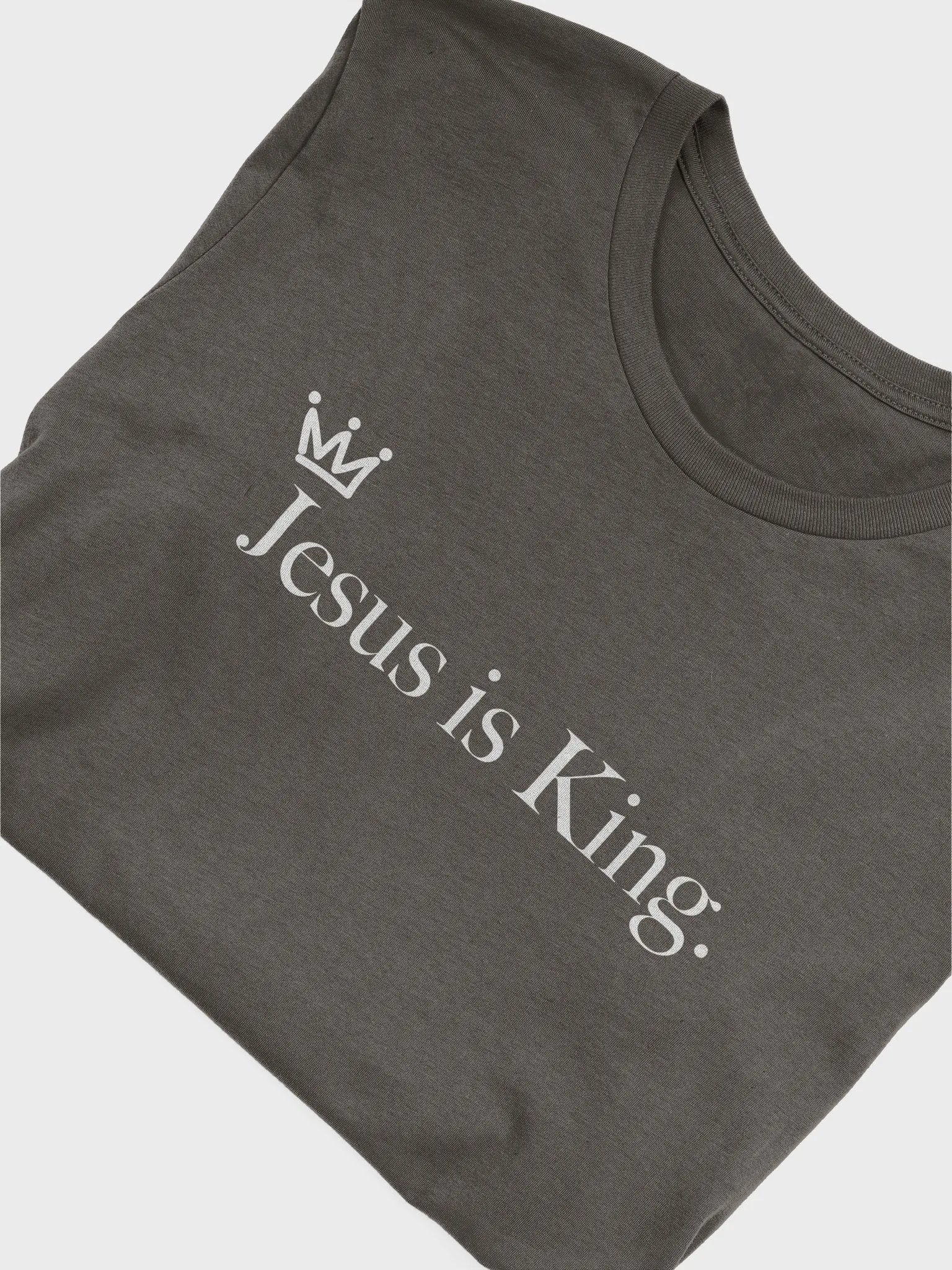 Soft unisex Jesus is King Tshirt White Text product image (13)