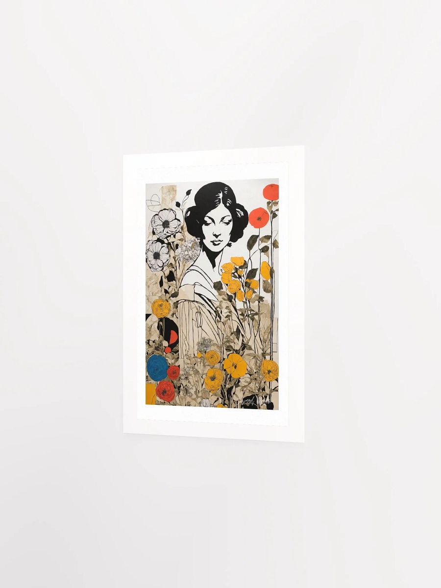 'Gina in the Garden' by Edward Martin: Mixed Media Collage Print product image (3)