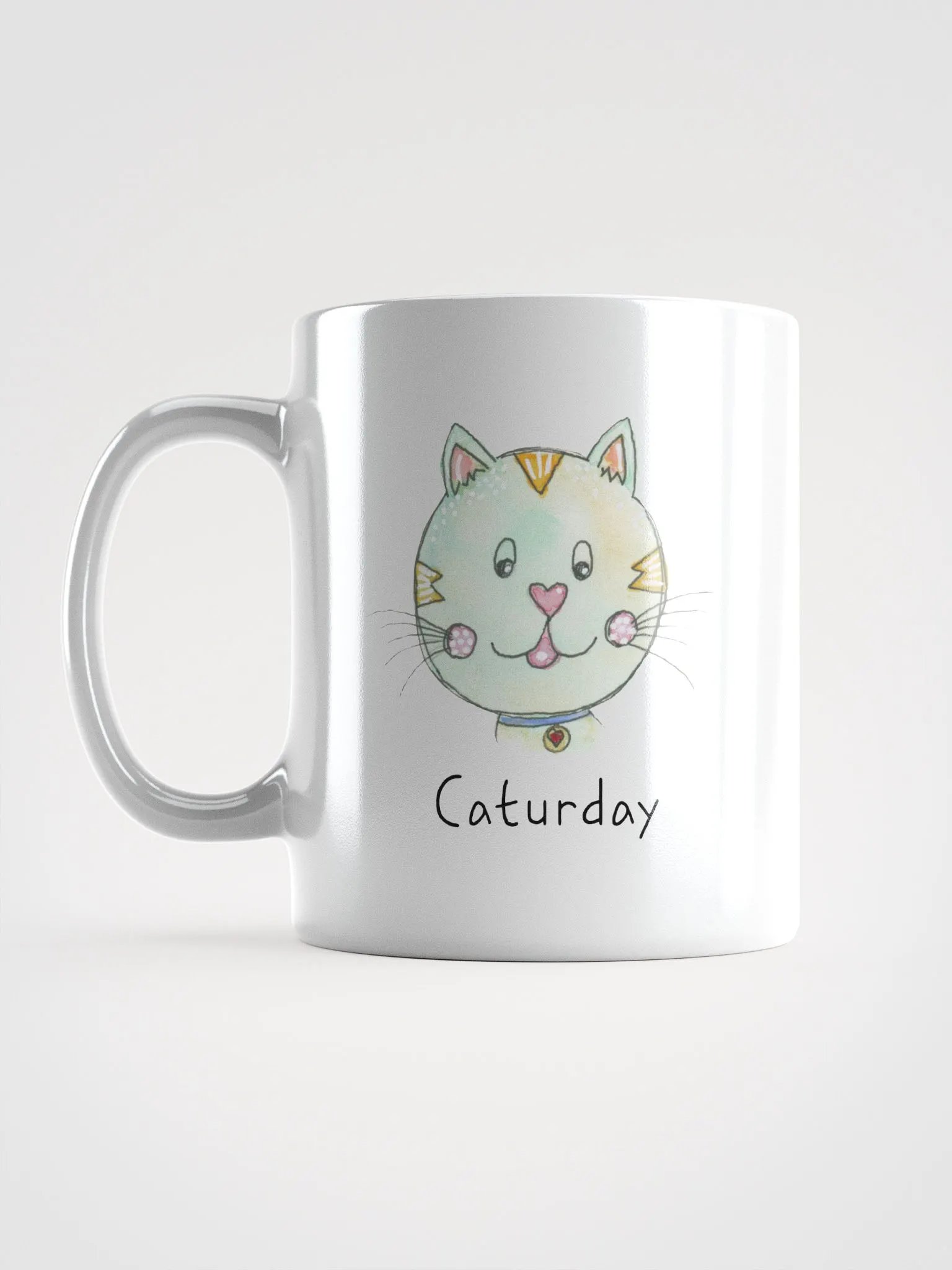 Caturday Whimsical Cat Faces Mug product image (2)