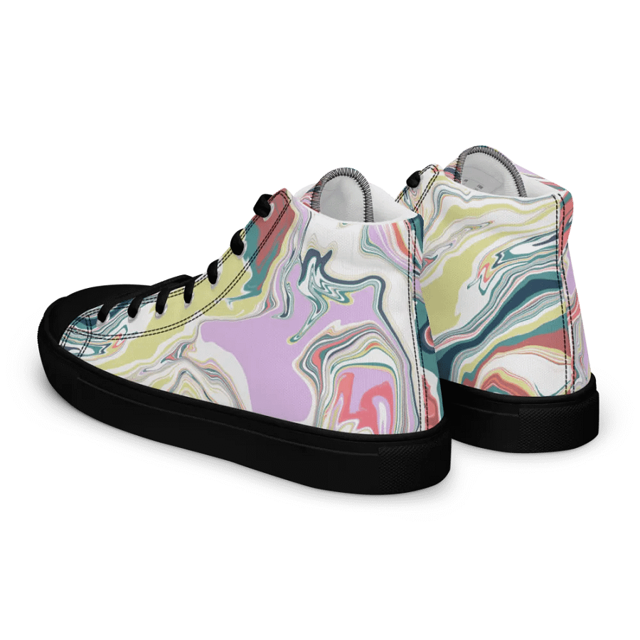 Marbled Dreams High Top Canvas Shoes product image (6)