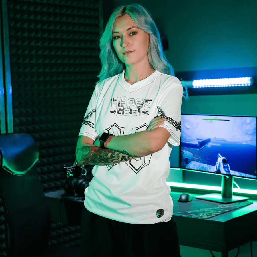 Recycled Unisex Sports Jersey - Capital - White - White HApex Gear White Logo product image (3)