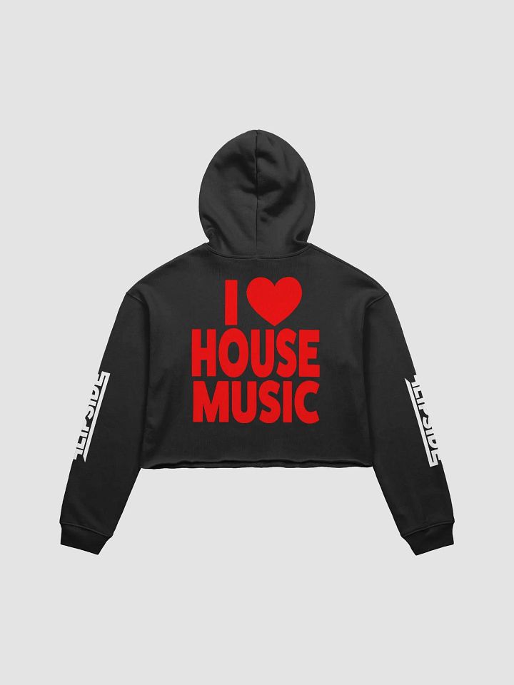 Women's I Love House Music Crop Hoodie product image (1)