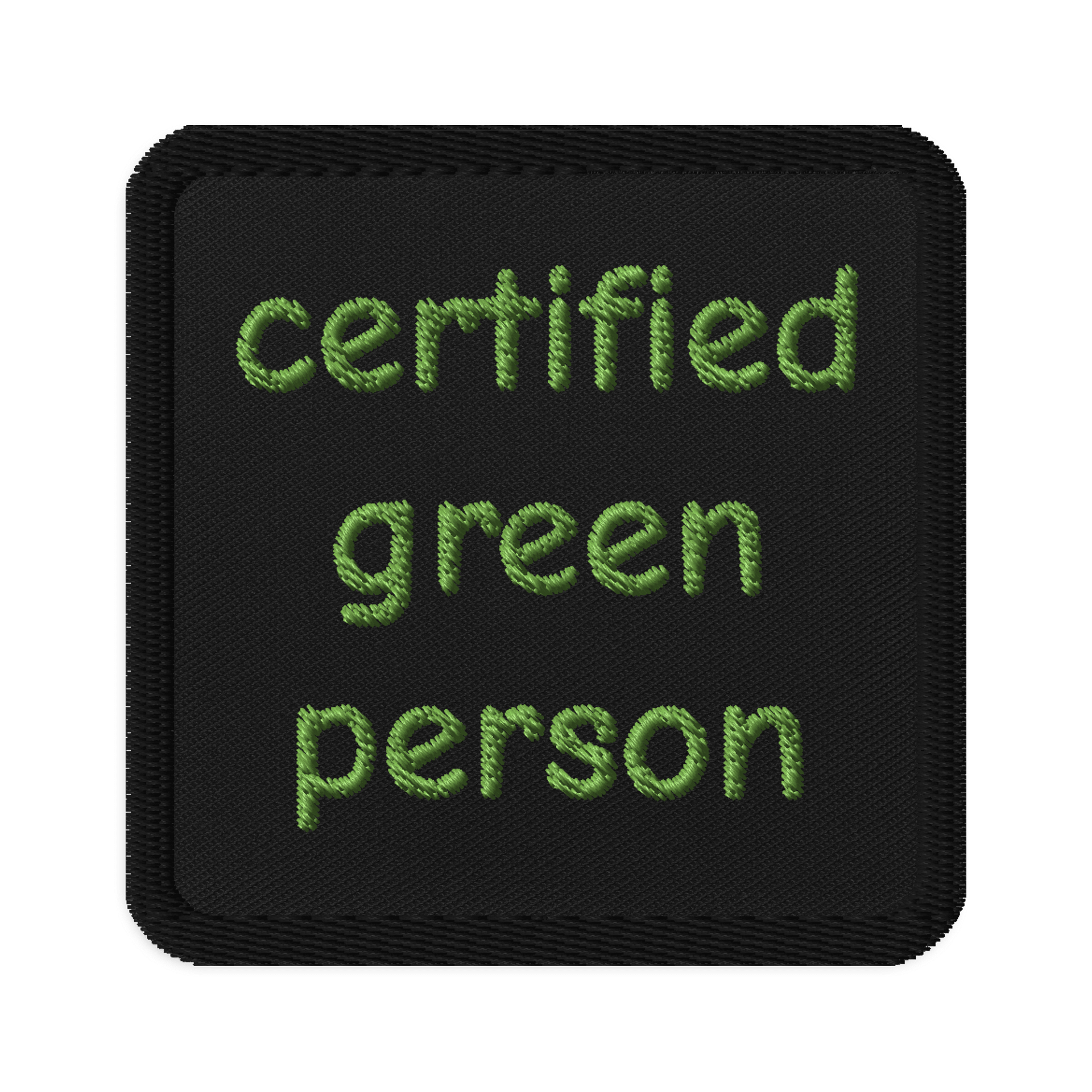 Certified Green Person Patch product image (1)