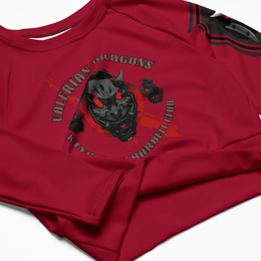 women oni crop top long sleeve (RED) product image (8)