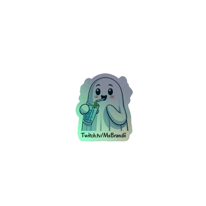 Don't Forget to Hydrate! Holographic Ghost Sticker product image (2)