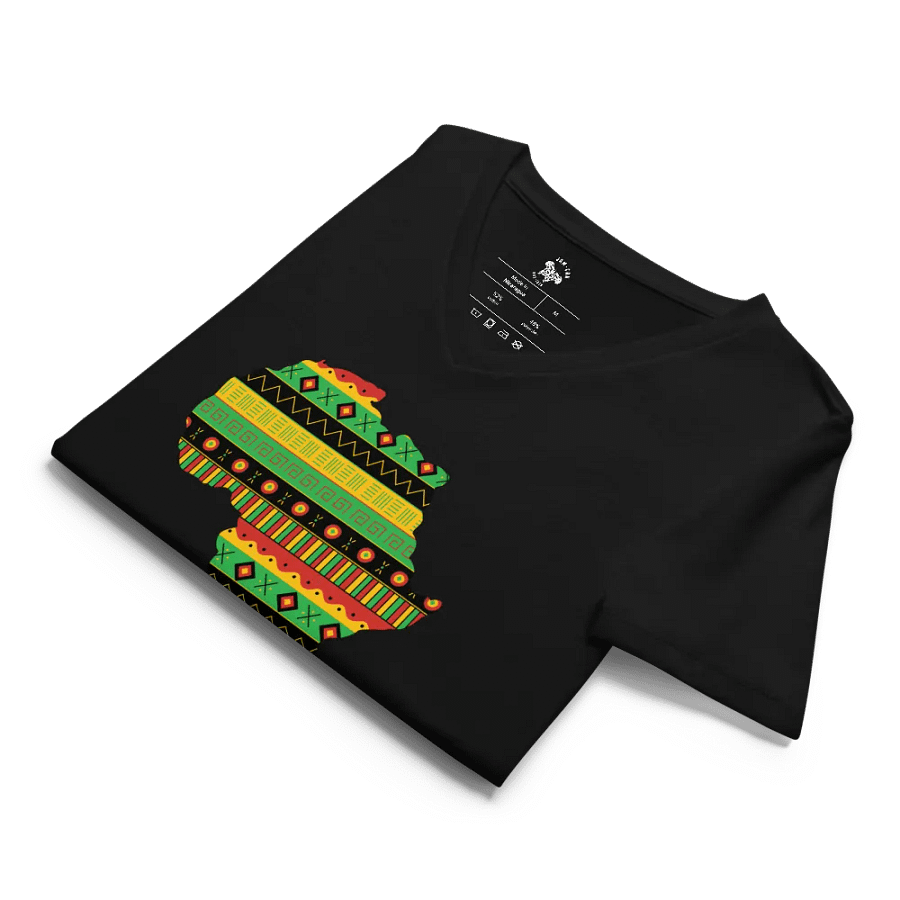 Uhuru - Women's Black Colourful African Map Tee product image (9)